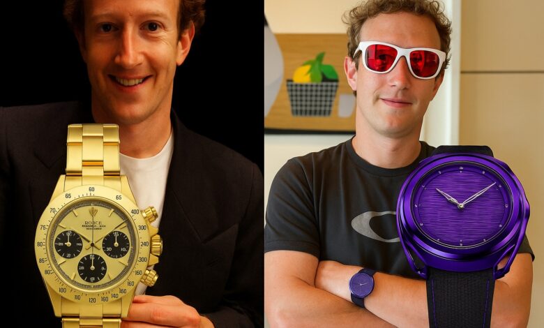 A coleção de relógios de Mark Zuckerberg inclui raridades como o Patek Philippe ref. 1518 e o Rolex Daytona ref. 6269, somando milhões em peças exclusivas