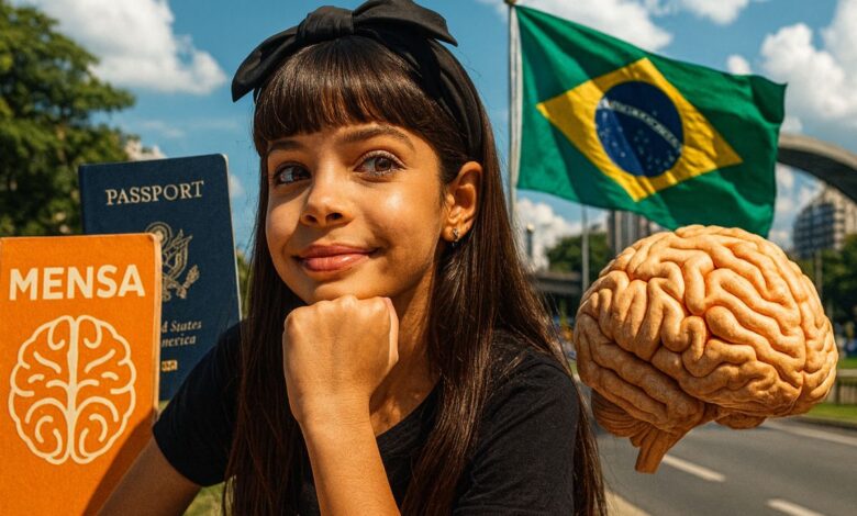Menina superdotada brasileira é aceita na Mensa com alto QI e impressiona especialistas pela maturidade e vocabulário de adulto.