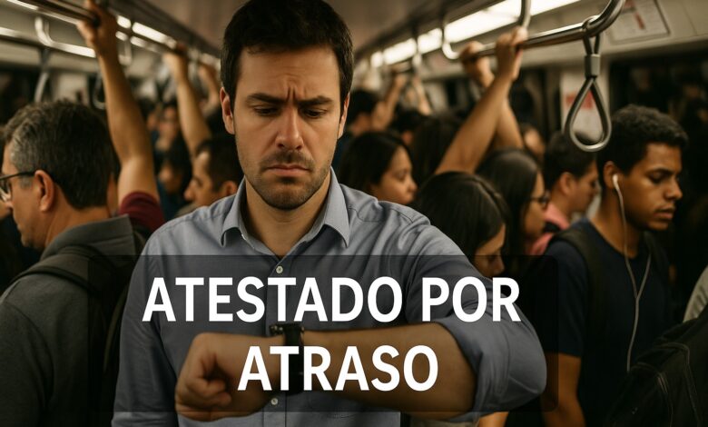 Metrô, atraso, trabalho, atestado