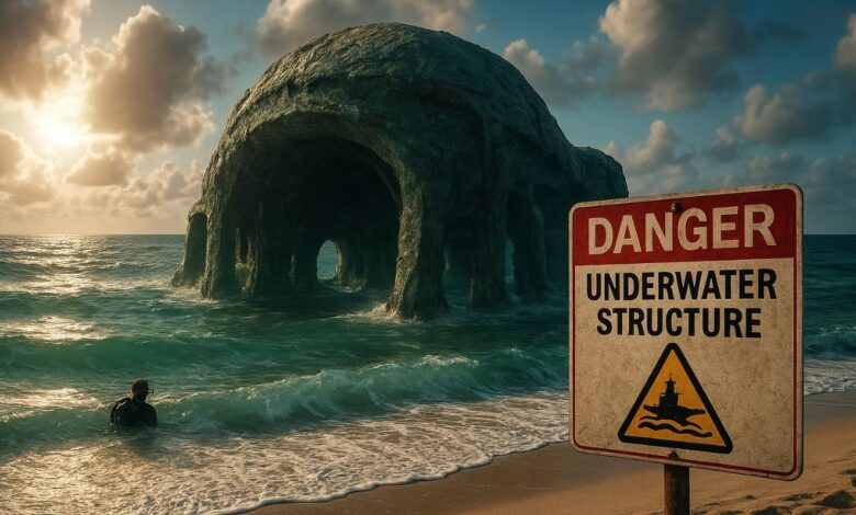 Estrutura subaquática misteriosa no mar da Flórida fecha praia em 2 dias, quebra equipamentos de busca e some do mapa misteriosamente