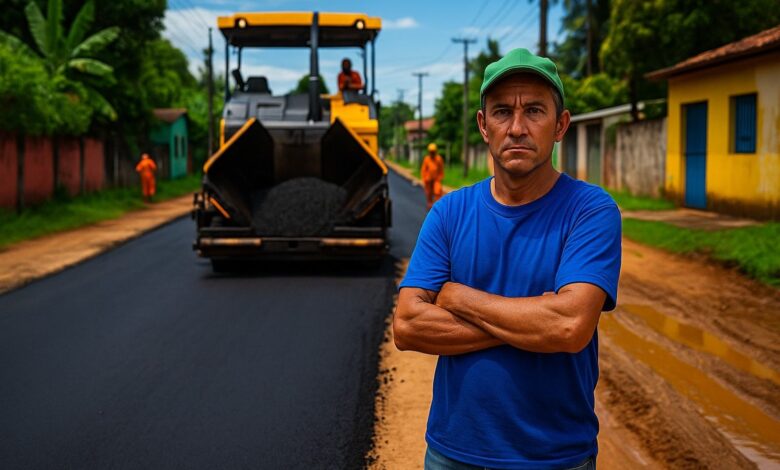 Moradores arrecadam R$ 200 mil e asfaltam rua abandonada pela prefeitura, transformando o local após anos de lama