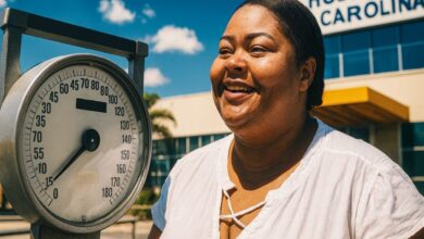 Mulher supera a obesidade com esperança e emagrecimento surpreendente em hospital público do RJ enquanto aguarda cirurgia bariátrica.