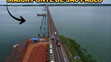 A maior ponte do estado de SP, a Ponte do Pongaí, ergue 2,4 km de concreto e aço sobre o rio Tietê, ligando Novo Horizonte ao desenvolvimento regional.