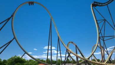 Six Flags anuncia para 2026 a maior montanha-russa do mundo com queda além do vertical, velocidade de 140 km/h e looping recordista em nova atração.