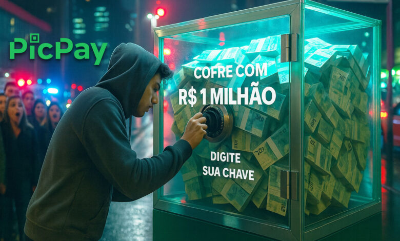 PicPay ativa chave PIX que pode desbloquear cofre com R$ 1 milhão além de prêmios semanais de R$ 10 mil