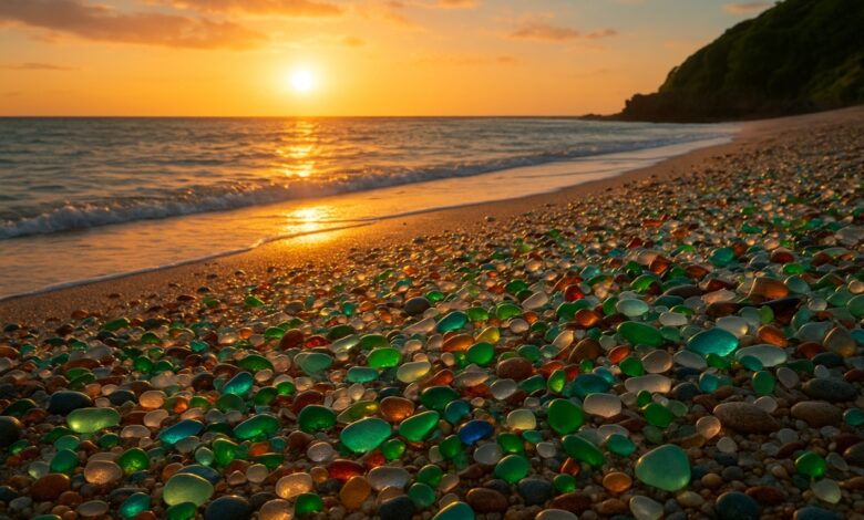 A Praia “de vidro” é um dos lugares mais fascinantes do planeta, onde a natureza transformou o comum em arte