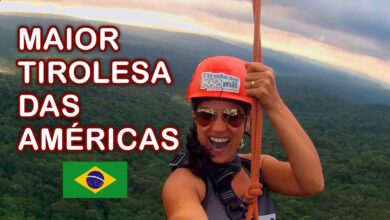 A maior tirolesa das Américas liga Benedito Novo e Rodeio, em SC, com 2 mil metros de adrenalina e velocidade que chega a 160 km/h. (Imagem: reprodução GiraMundo Aventura)