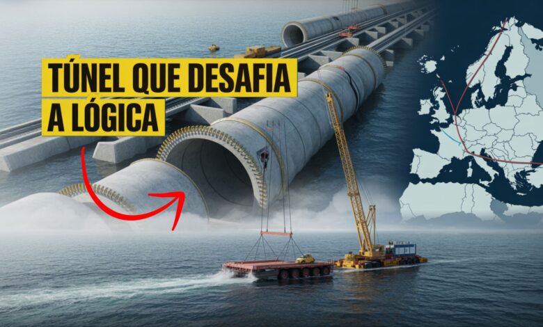 Obra de €7 bilhões construirá o maior túnel submerso do mundo entre Dinamarca e Alemanha, com 18 km e travessia em apenas 10 minutos.