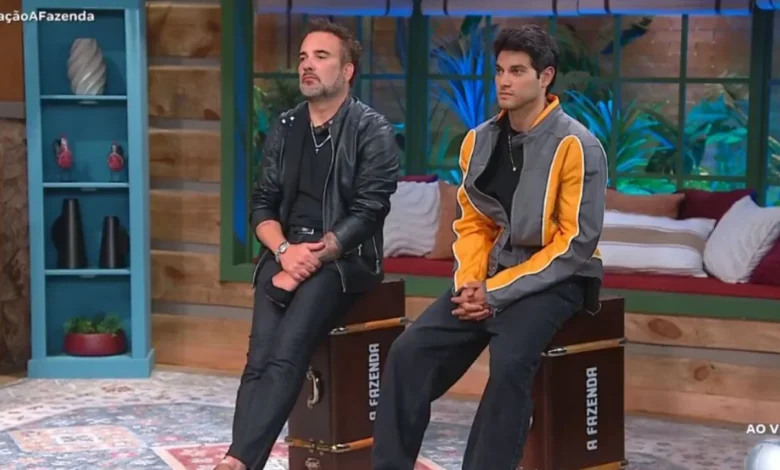 Fabiano e Will se enfretam na Roça. Foto: Reprodução/Record