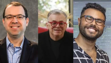 M&aacute;rio Teixeira, Walcyr Carrasco e Juan Jullian. Fotos: TV Globo