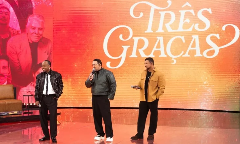 Domingão com Huck divulga Três Graças. Foto: Globo/Beatriz Damy