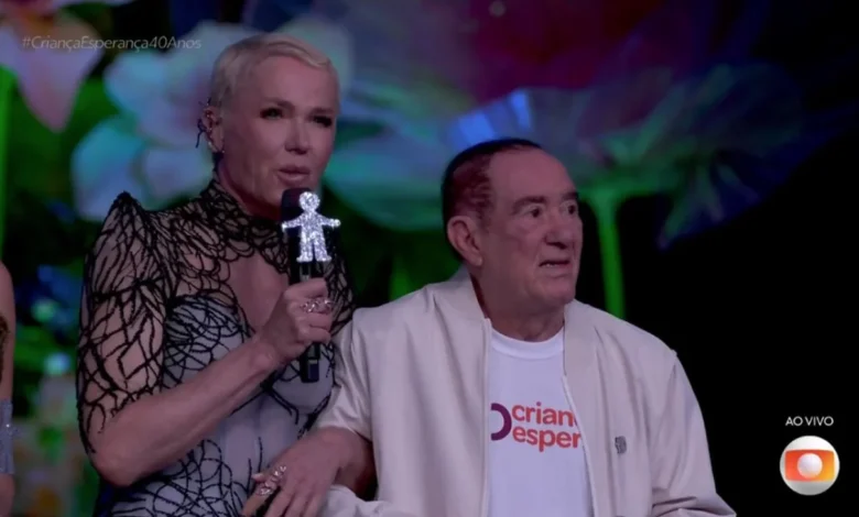 Xuxa e Renato Aragão no Criança Esperança. Foto: TV Globo