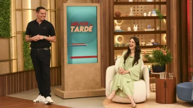 L&eacute;o Dias e Chris Flores. Foto: Divulga&ccedil;&atilde;o/Band