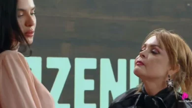 Gaby Spanic d&aacute; tapa em T&aacute;mires. Foto: Reprodu&ccedil;&atilde;o/Record