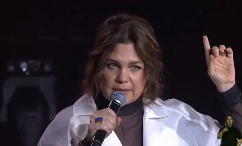 Isabel Teixeira no UpFront 2026. Foto: Reprodução