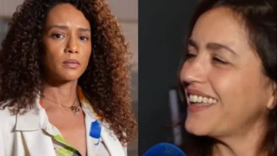 Ta&iacute;s Ara&uacute;jo e Manuela Dias. Foto: Globo/TV Fama (RedeTV)