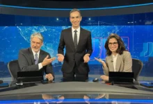 Bonner, Tralli e Renata. Foto: Divulgação/Globo