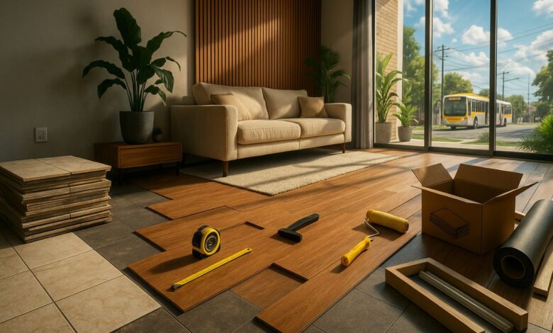 Porcelanato perde espaço: piso vinílico domina as casas modernas, substitui revestimento cerâmico e redefine o design de interiores com conforto.