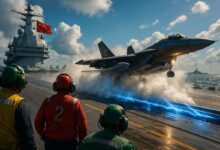porta-aviões Fujian com catapultas eletromagnéticas entra na Marinha chinesa, amplia grupo aéreo e altera o equilíbrio regional com nova capacidade operacional.