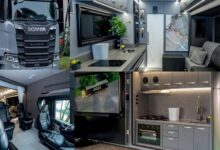 Conheça o Scania 770 S V8, motorhome de luxo de R$ 3,3 milhões com 770 cv, 45 m² e tecnologia de conexão via satélite.