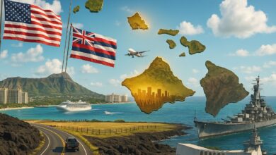 Por que o Havaí ficou 91% vazio: Oahu concentra população, a Ilha Grande segue rural, Pearl Harbor define o eixo estratégico e a anexação molda custos e fluxos.