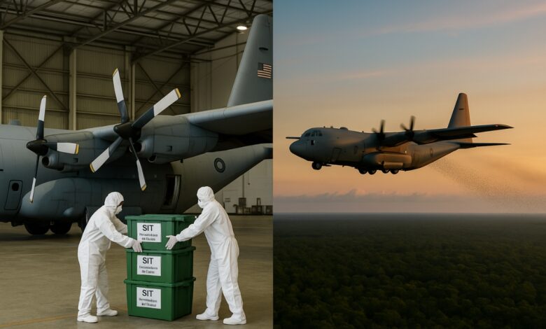 Os Estados Unidos liberam milhões de moscas estéreis toda semana para impedir que uma praga devastadora avance pela América Latina