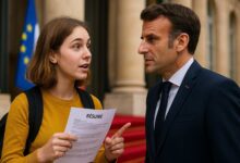 Estudante surpreende Macron ao pedir estágio durante o Fórum; presidente da França reage com humor e solicita que ela envie seu currículo