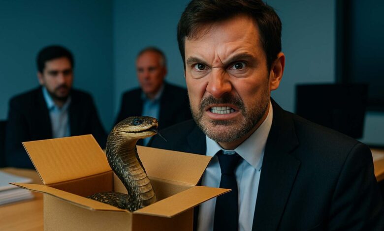 Ex-diretor de banco envia cobras vivas a ex-chefes após demissão e é condenado a seis meses de prisão com sursis