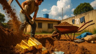 Achado de barras de ouro em piscina no quintal inclui moedas; autoridades confirmam origem lícita e posse após análise técnica na França.