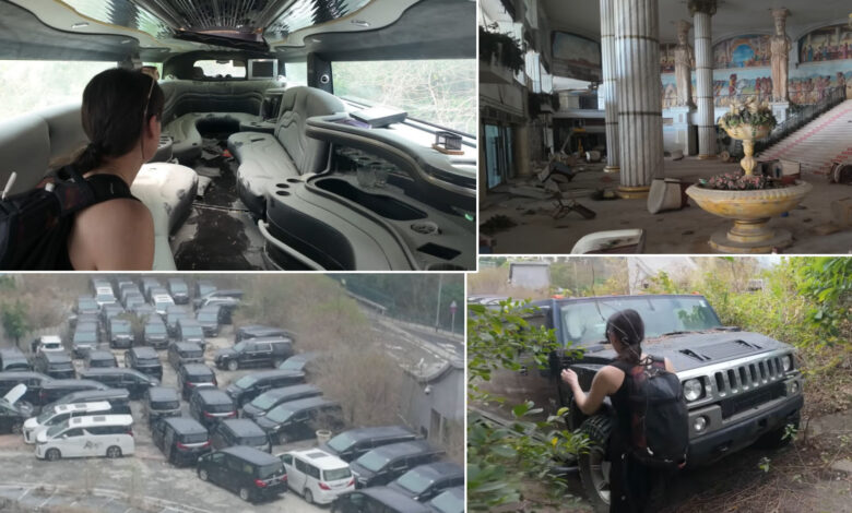 Youtuber descobre que Hotel de luxo fechado desde 2016 virou cemitério de Rolls-Royce, Hummer limusine e outras raridades na China