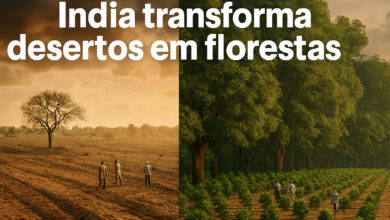 Com meta de restaurar 1 milhão de hectares e conter a desertificação, a Índia avança no maior programa de reflorestamento contínuo do sul da Ásia e transforma regiões áridas em zonas verdes produtivas