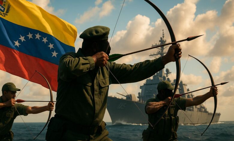 Flechas com veneno entram na estratégia de Maduro na Venezuela, com indígenas treinando militantes e brigadas com milhões de ativistas contra possível ataque dos EUA.