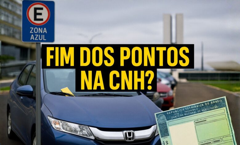 Projeto de lei na Câmara propõe limitar pontos na CNH por falta de pagamento na Zona Azul e aplica penalidade apenas após reincidência.