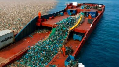 Novas embalagens feitas com plástico recolhido do mar mostram como lixo do oceano vira garrafas, roupas e produtos reciclados em uma cadeia de economia circular.