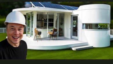 Tesla cria mini casa, casa inteligente da Tesla, geração própria de energia, purificação de água e moradia autossustentável.