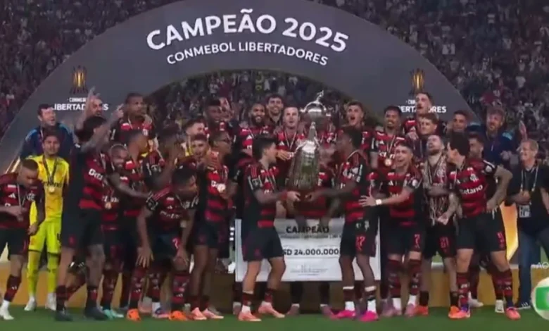 Flamengo vence a Copa Libertadores 2025. Foto: TV Globo