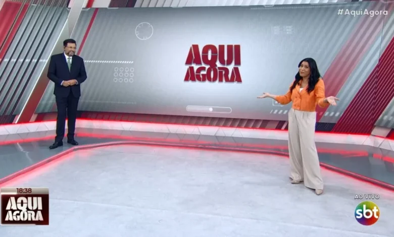 Geraldo Luis e Daniele Brandi. Foto: Reprodução/SBT