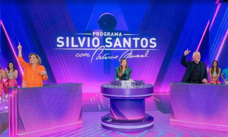 Raul Gazolla e Totia Meireles no Jogo das 3 Pistas. Foto: Gabriel Cardoso/SBT