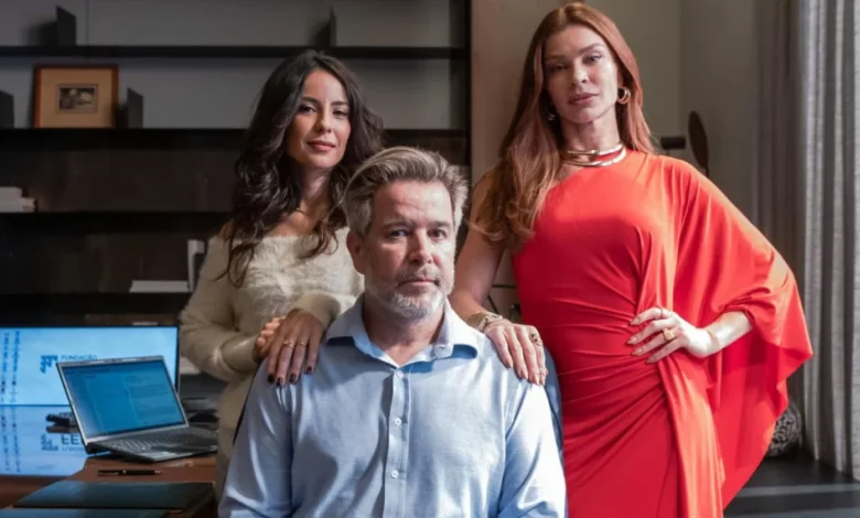 Andréia Horta, Grazi Massafera e Murilo Benício. Foto: Estevam Avellar/Globo