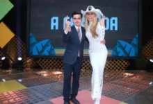 Dudu Camargo e Adriane Galisteu. Foto: Divulga&ccedil;&atilde;o/Record