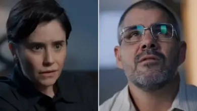 Samira (Fernanda Vasconcellos) e Jorginho (Juliano Cazarré). Foto: Divulgação