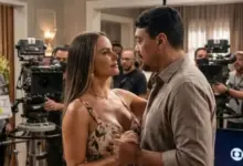 Consuelo (Viviane Ara&uacute;jo) e Misael (Belo). Foto: Divulga&ccedil;&atilde;o/Globo