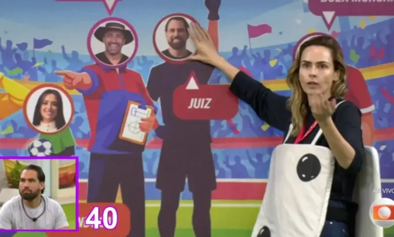 Ana Paula na prova do Sincerão do BBB 26. Foto: Reprodução/Globo