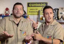 Victor Sarro e Rodrigo Capella no Com&eacute;dia SBT. Foto: Divulga&ccedil;&atilde;o