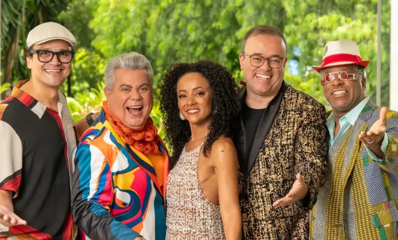 Judson Salles, Milton Cunha, Valeria Almeida, Everaldo Marques e A&iacute;lton Gra&ccedil;a. Foto: Divulga&ccedil;&atilde;o/Globo