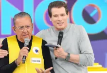 Galv&atilde;o Bueno e Celso Portiolli. Foto: Divulga&ccedil;&atilde;o/SBT