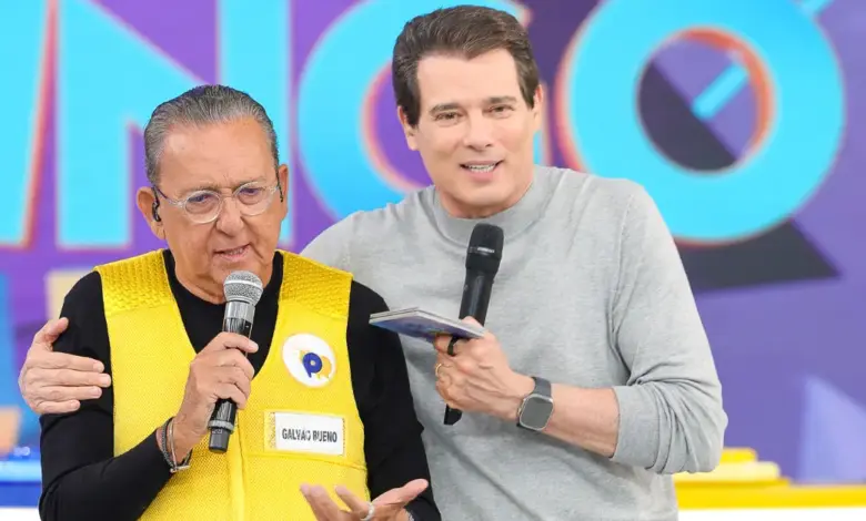 Galv&atilde;o Bueno e Celso Portiolli. Foto: Divulga&ccedil;&atilde;o/SBT
