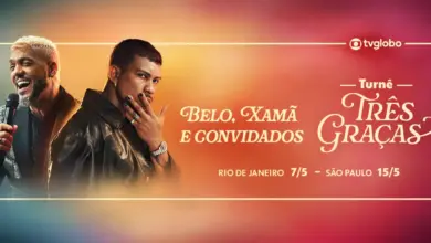 Turn&ecirc; Tr&ecirc;s Gra&ccedil;as com Belo e Xam&atilde;. Foto: Divulga&ccedil;&atilde;o/Globo