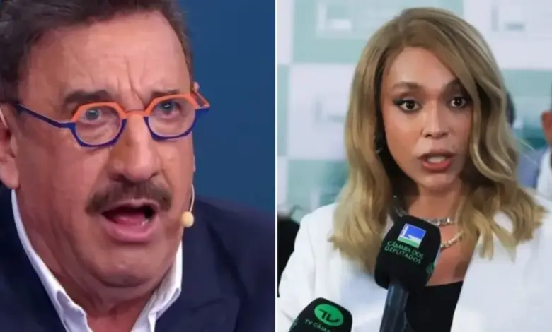 Ratinho e Erika Hilton. Foto: Divulga&ccedil;&atilde;o