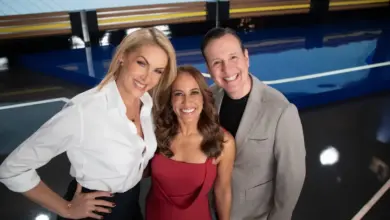 Ana Hickmann, Renata Alves e Celso Zucatelli. Foto: Divulga&ccedil;&atilde;o/Record